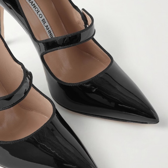 Manolo Blahnik Black Patent Leather Mary Jane Heels Size US 9 - Picture 10 of 10